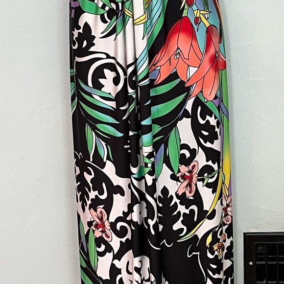 B. Darlin Vintage Y2K Strappy Tropical Floral Long Summer Maxi Dress Size Small - Picture 3 of 11